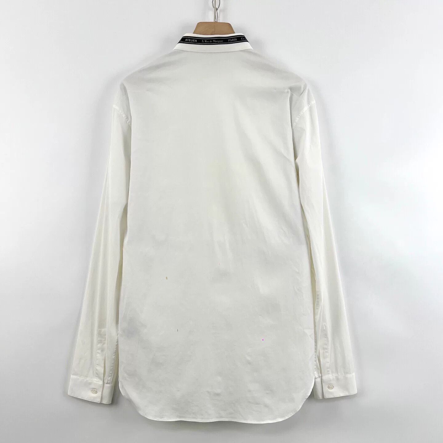 Dior Dior White Collar Slogan Long-Sleeve Shirt Size US XXS / EU 40 - 2 Thumbnail