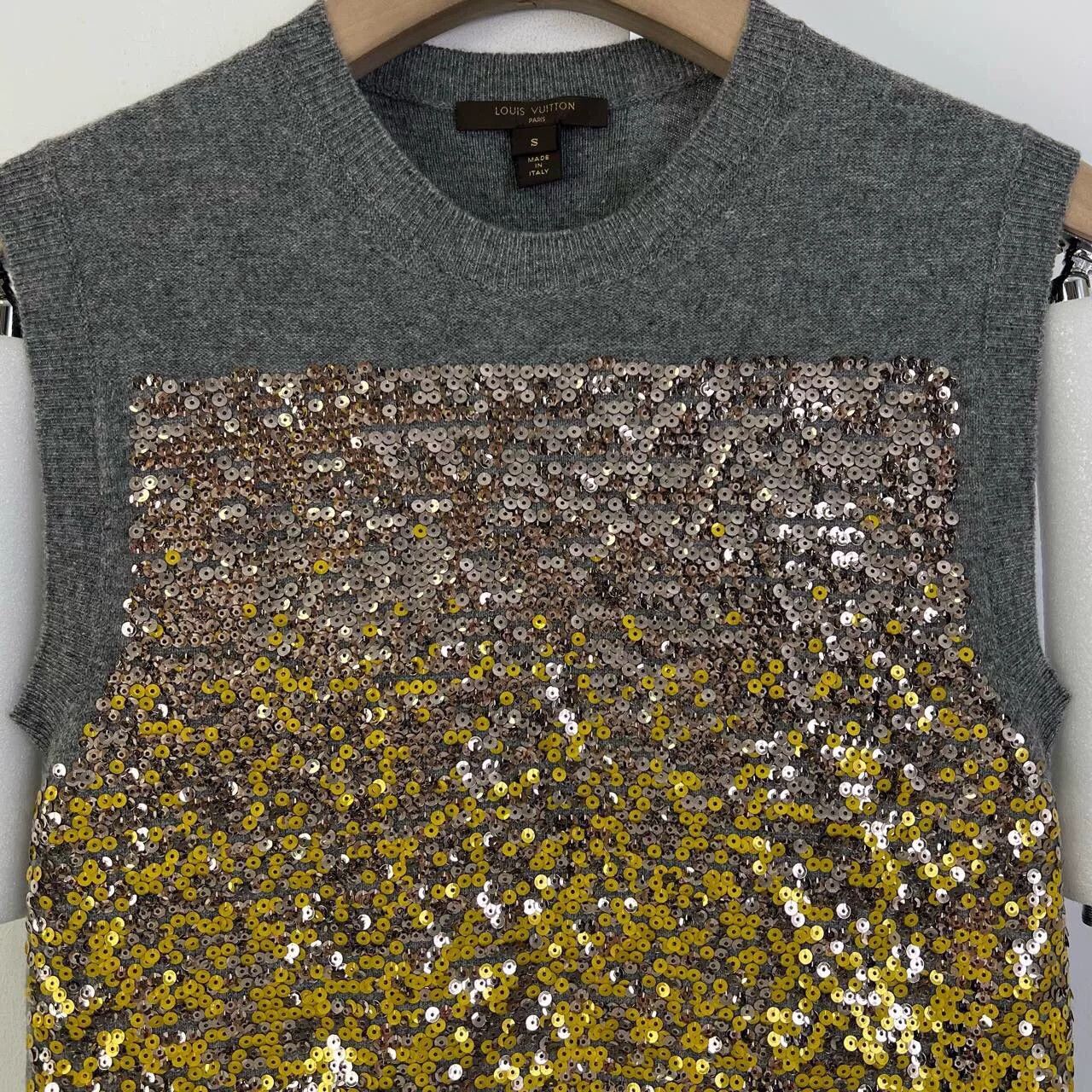 Louis Vuitton Louis Vuitton Sequin Sleeveless Knit Dress Size S / US 4 / IT 40 - 4 Thumbnail