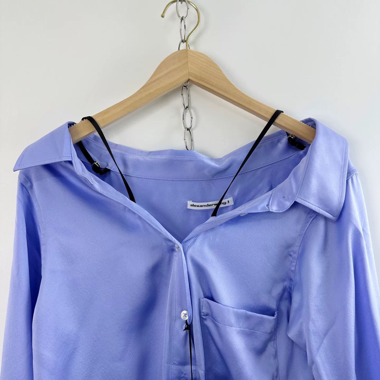 Alexander Wang Alexander Wang Blue Rhinestone Letter Camisole Size S / US 4 / IT 40 - 3 Thumbnail