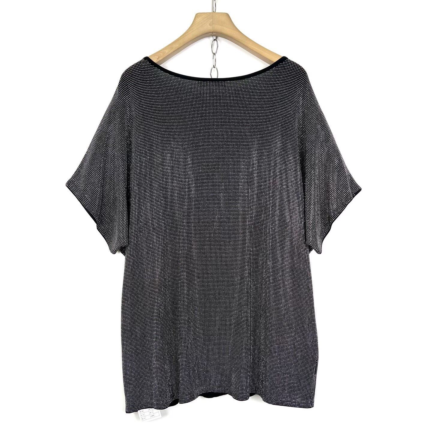Balmain Balmain Black Crystal Crew Neck Loose Top Size M / US 6-8 / IT 42-44 - 2 Thumbnail