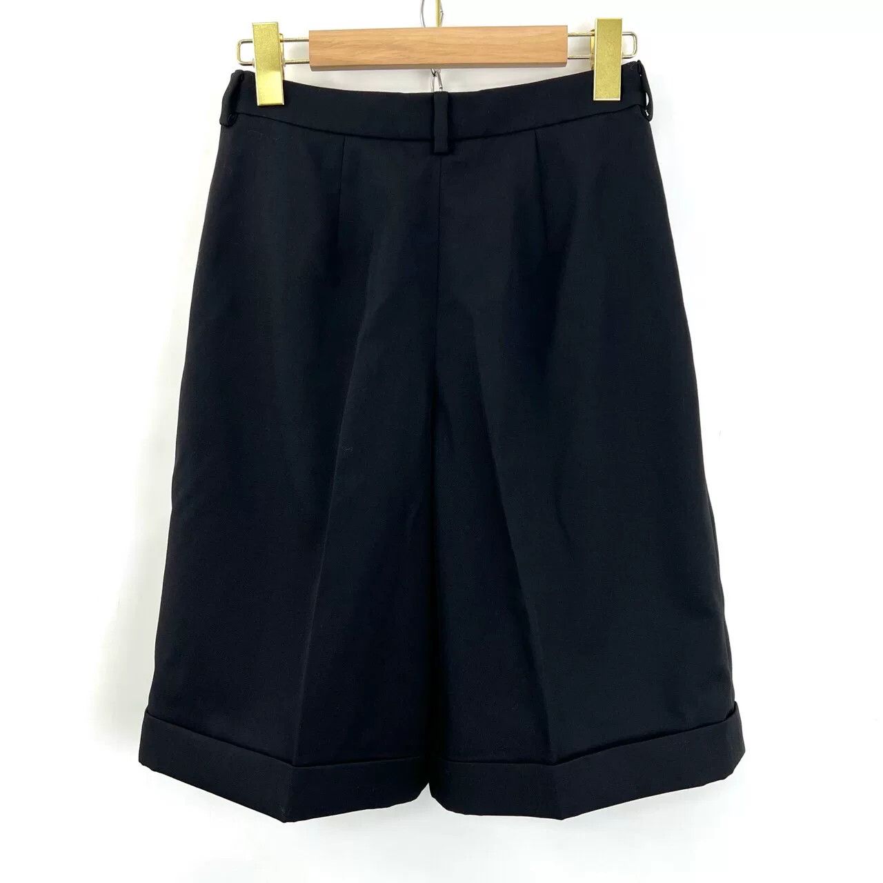 Saint Laurent Paris Saint Laurent Black Cuffed Suit Shorts Size 36" / US 14 / IT 50 - 2 Thumbnail