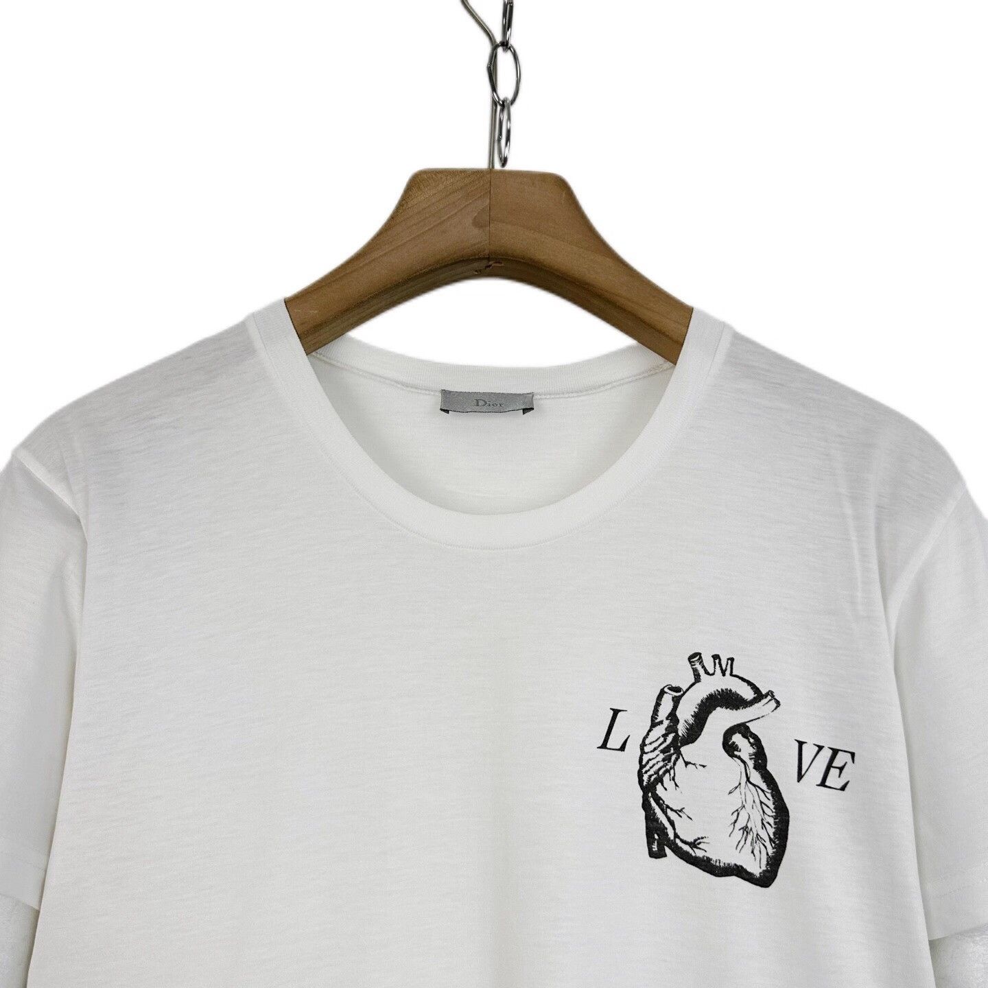Dior Dior White Heart Print T-Shirt Size M / US 6-8 / IT 42-44 - 3 Thumbnail