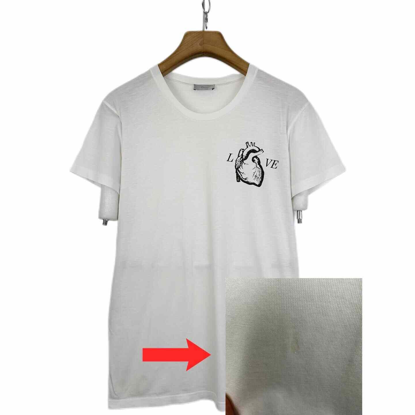 Dior Dior White Heart Print T-Shirt Size M / US 6-8 / IT 42-44 - 6 Thumbnail