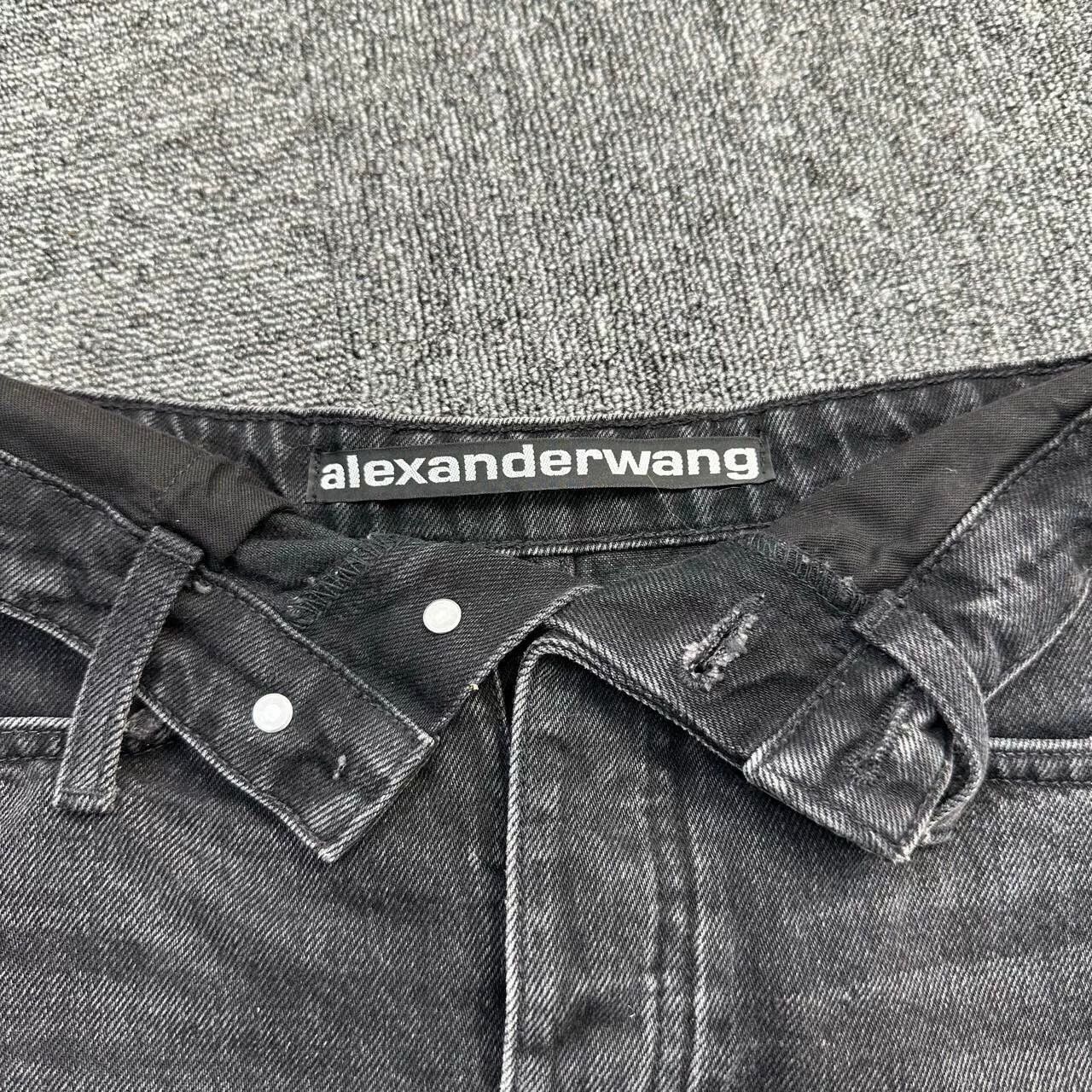 Alexander Wang Alexander Wang Black Cuffed Denim Shorts Women's Size 24" / US 00 / IT 34 - 4 Thumbnail