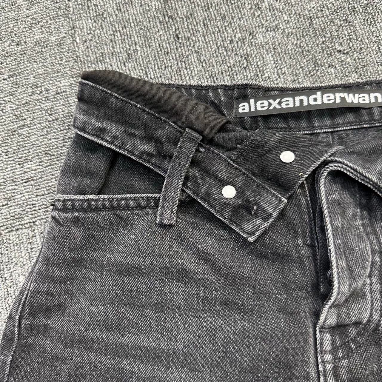 Alexander Wang Alexander Wang Black Cuffed Denim Shorts Women's Size 24" / US 00 / IT 34 - 6 Thumbnail