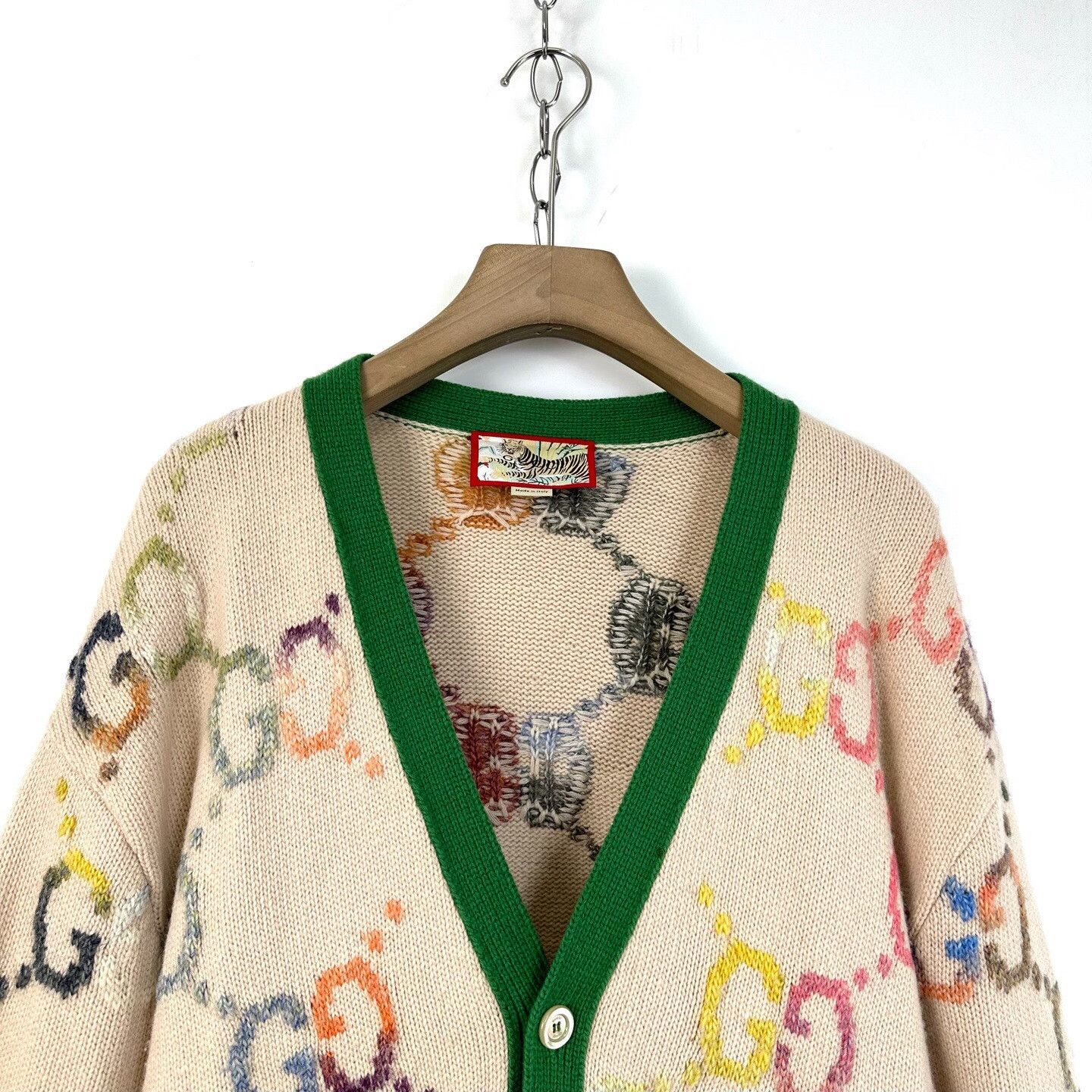 Gucci Gucci Double G Jacquard Knit Cardigan Size XL / US 12-14 / IT 48-50 - 3 Thumbnail