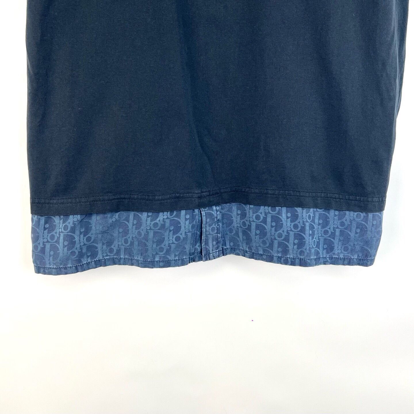 Dior Dior Navy Monogram Hem Fake Two-Piece T-Shirt Size US L / EU 52-54 / 3 - 5 Thumbnail