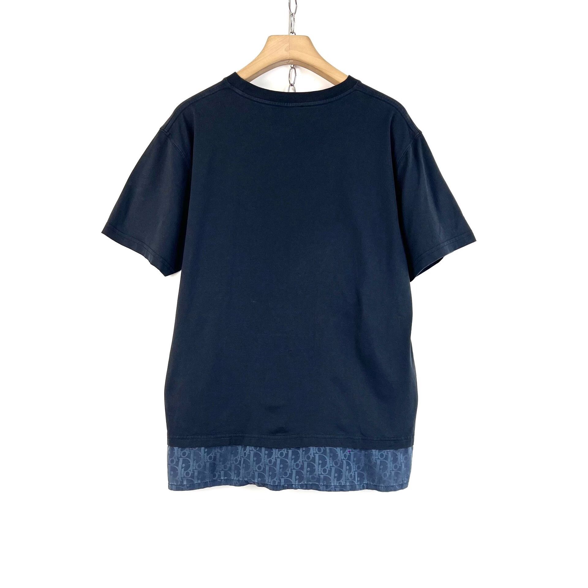 Dior Dior Navy Monogram Hem Fake Two-Piece T-Shirt Size US L / EU 52-54 / 3 - 2 Thumbnail