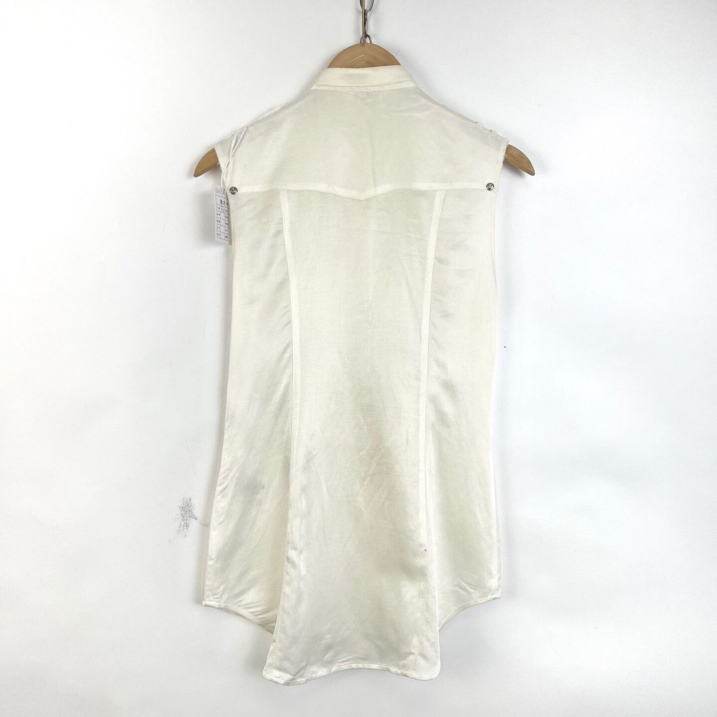 Balmain Balmain White Ox Head Buckle Sleeveless Cotton Top Size XS / US 0-2 / IT 36-38 - 2 Thumbnail
