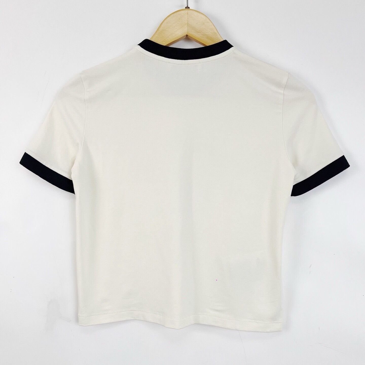 Miu Miu Miu Miu White Logo Print Short T-shirt Size XS / US 0-2 / IT 36-38 - 2 Thumbnail