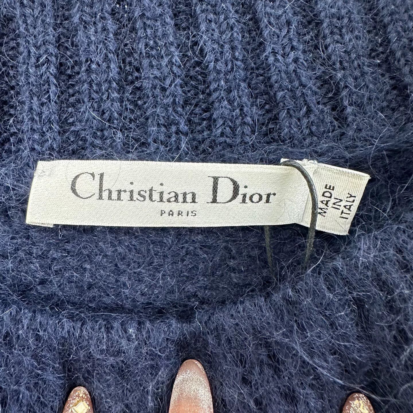Dior DIOR Angora Blue-Black Gradient Sweater Size XS / US 0-2 / IT 36-38 - 4 Thumbnail