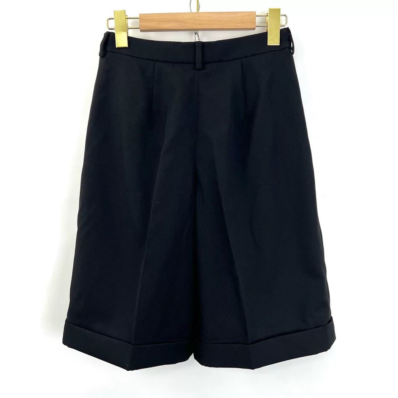 Saint Laurent Paris Saint Laurent Black Cuffed Tailored Shorts Size 36" / US 14 / IT 50 - 2 Thumbnail