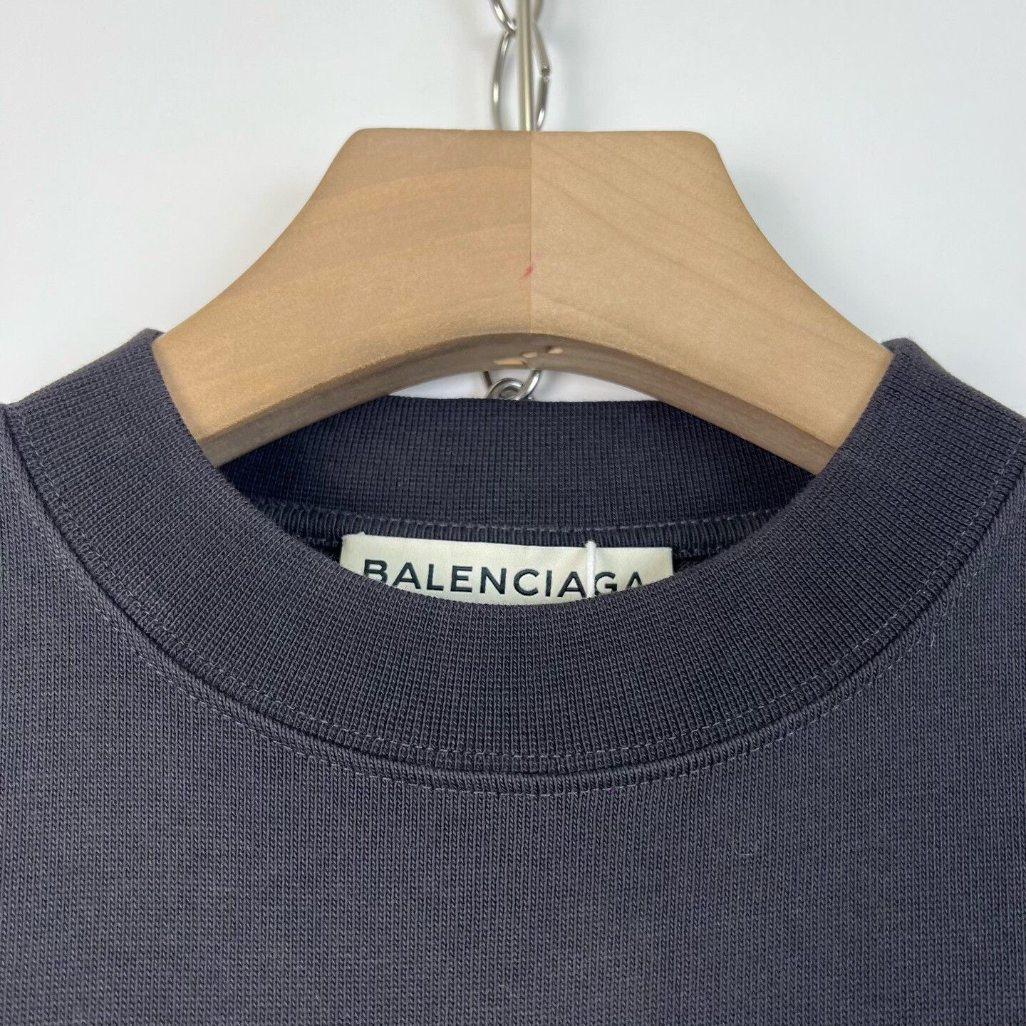Balenciaga Balenciaga Black Asymmetric Short Sleeve Top Size S / US 4 / IT 40 - 3 Thumbnail
