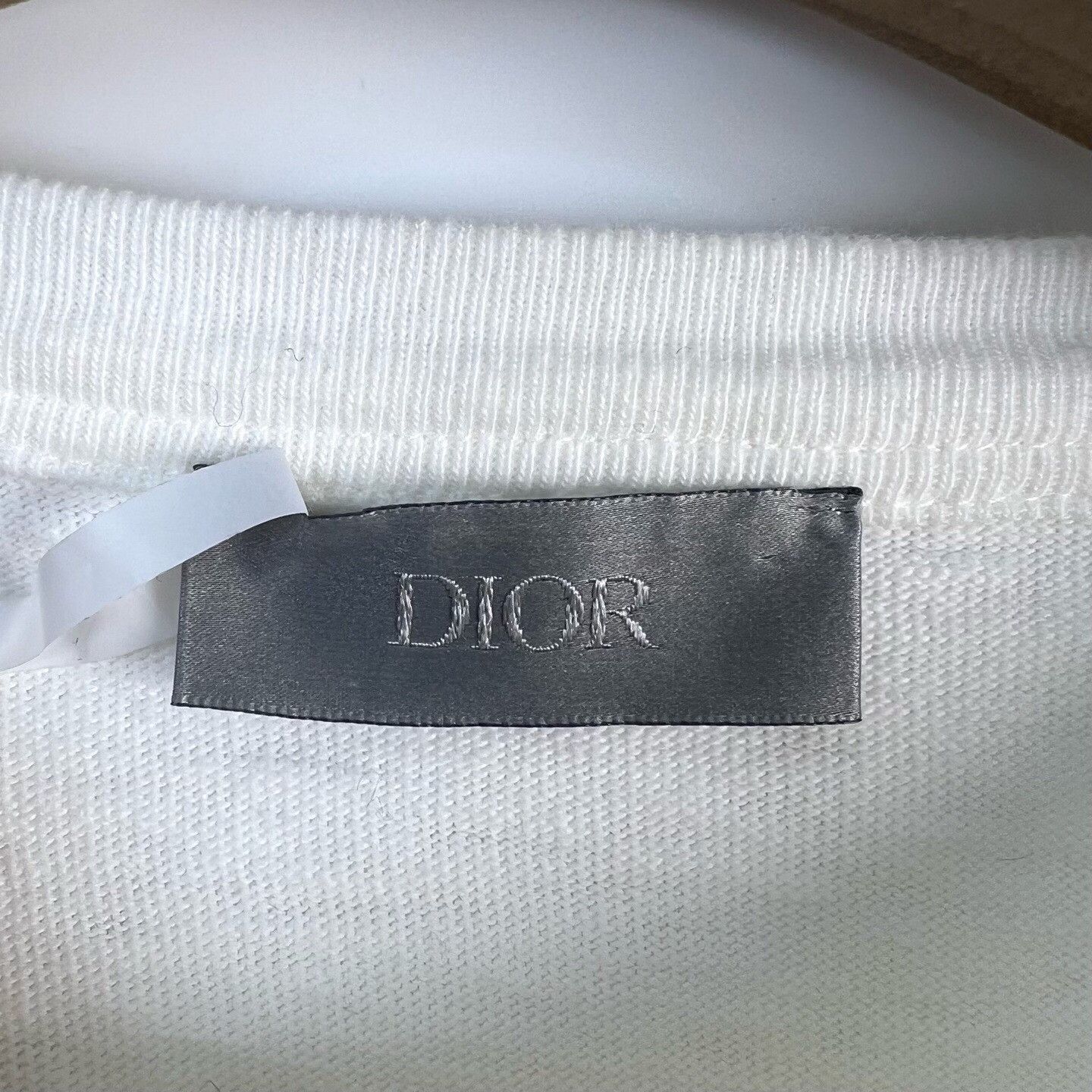 Dior Dior Men's Slub Cotton Flocked Letter T-shirt Size US S / EU 44-46 / 1 - 4 Thumbnail