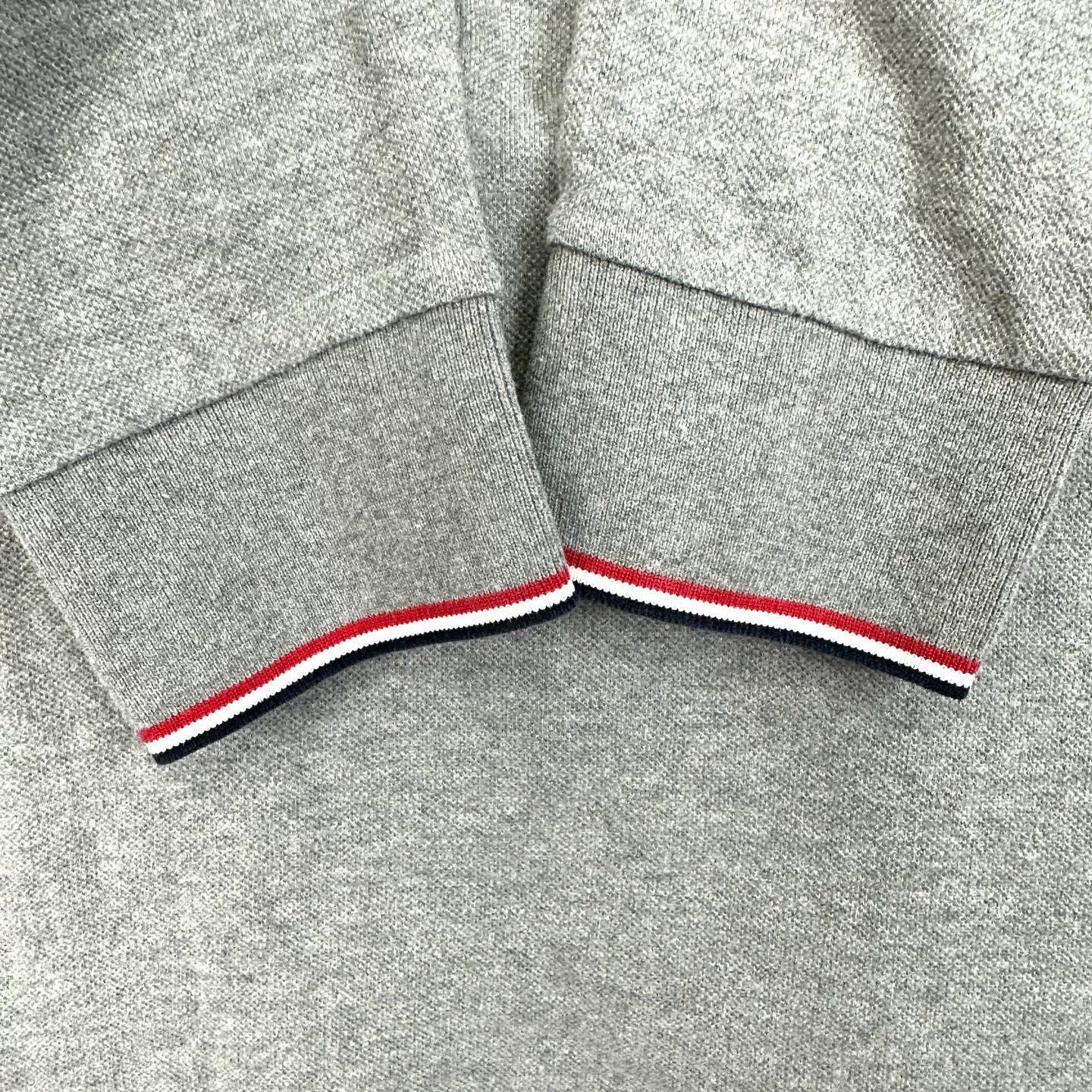 Moncler Moncler Gray Embroidered Logo Long Sleeve Polo Size US L / EU 52-54 / 3 - 5 Thumbnail