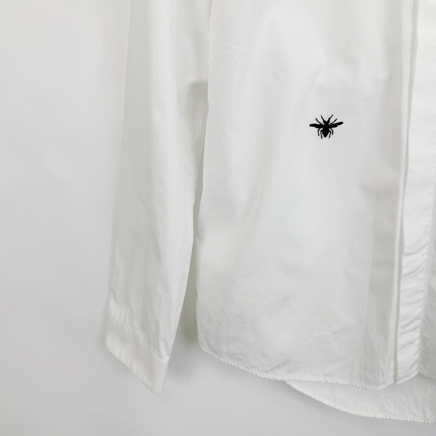 Dior Dior White Embroidered Bee Collar Shirt Size S / US 4 / IT 40 - 6 Thumbnail