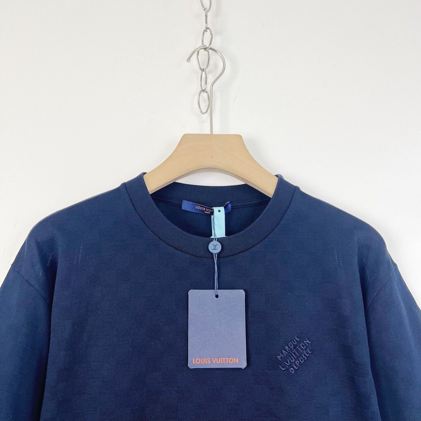 Louis Vuitton Louis Vuitton FW24 Deep Blue Embroidered Tee Size US M / EU 48-50 / 2 - 3 Thumbnail