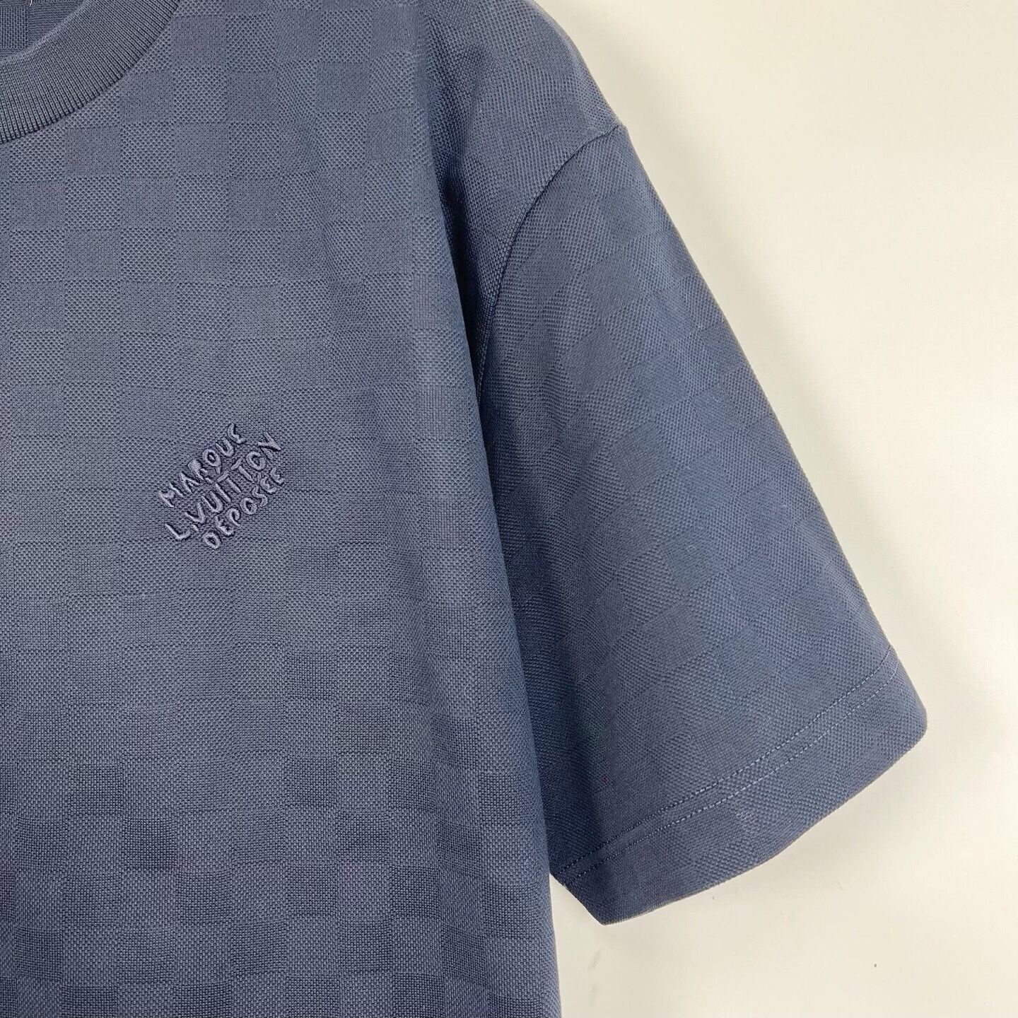Louis Vuitton Louis Vuitton FW24 Deep Blue Embroidered Tee Size US M / EU 48-50 / 2 - 6 Thumbnail
