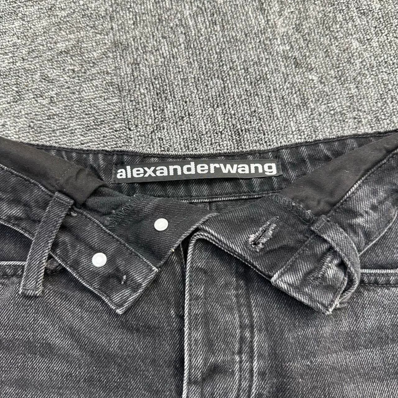 Alexander Wang Alexander Wang Black Cuffed Denim Shorts Size 24" / US 00 / IT 34 - 3 Thumbnail