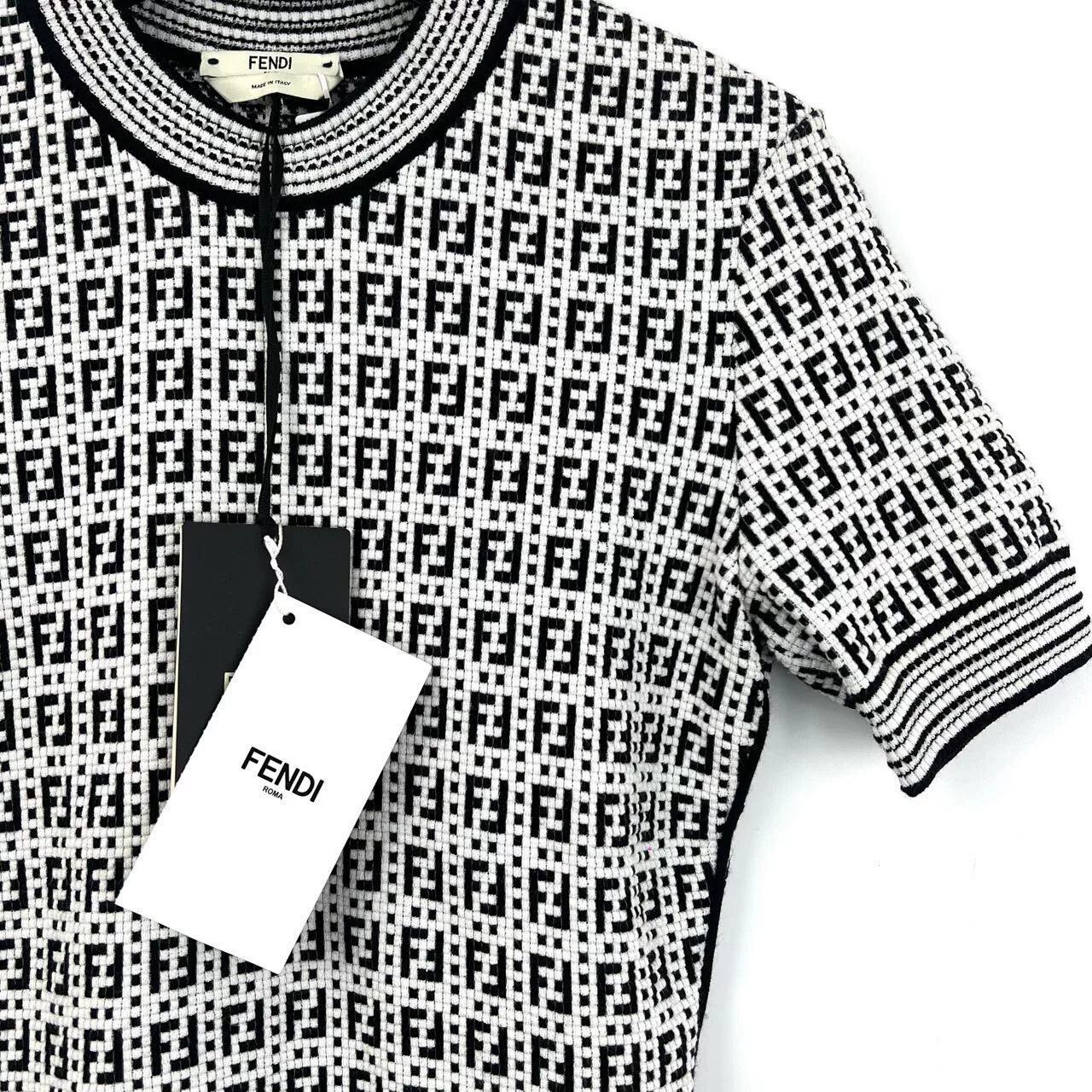 Fendi Fendi FF All-Over Print Knit Short Sleeve Size S / US 4 / IT 40 - 3 Thumbnail