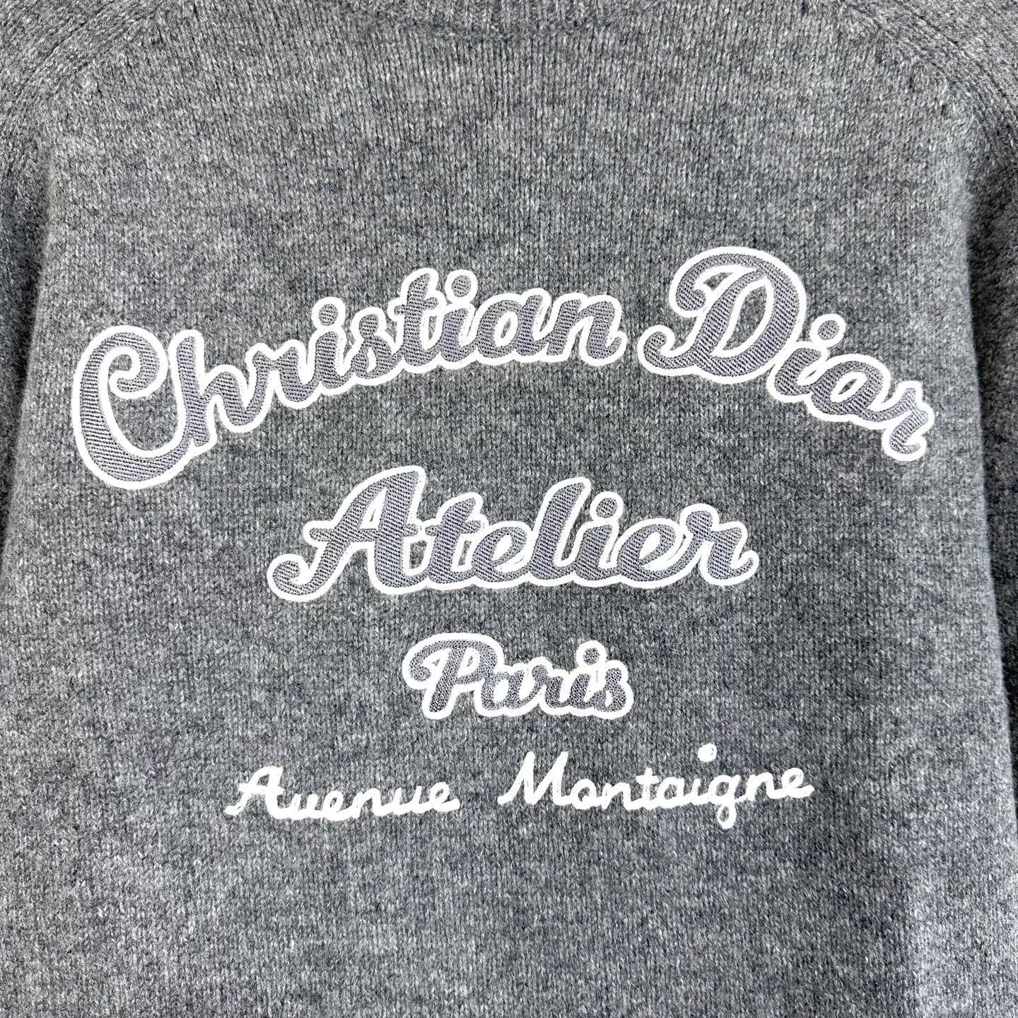 Dior Dior Gray Logo Wool Knit Sweater Size US XXL / EU 58 / 5 - 5 Thumbnail