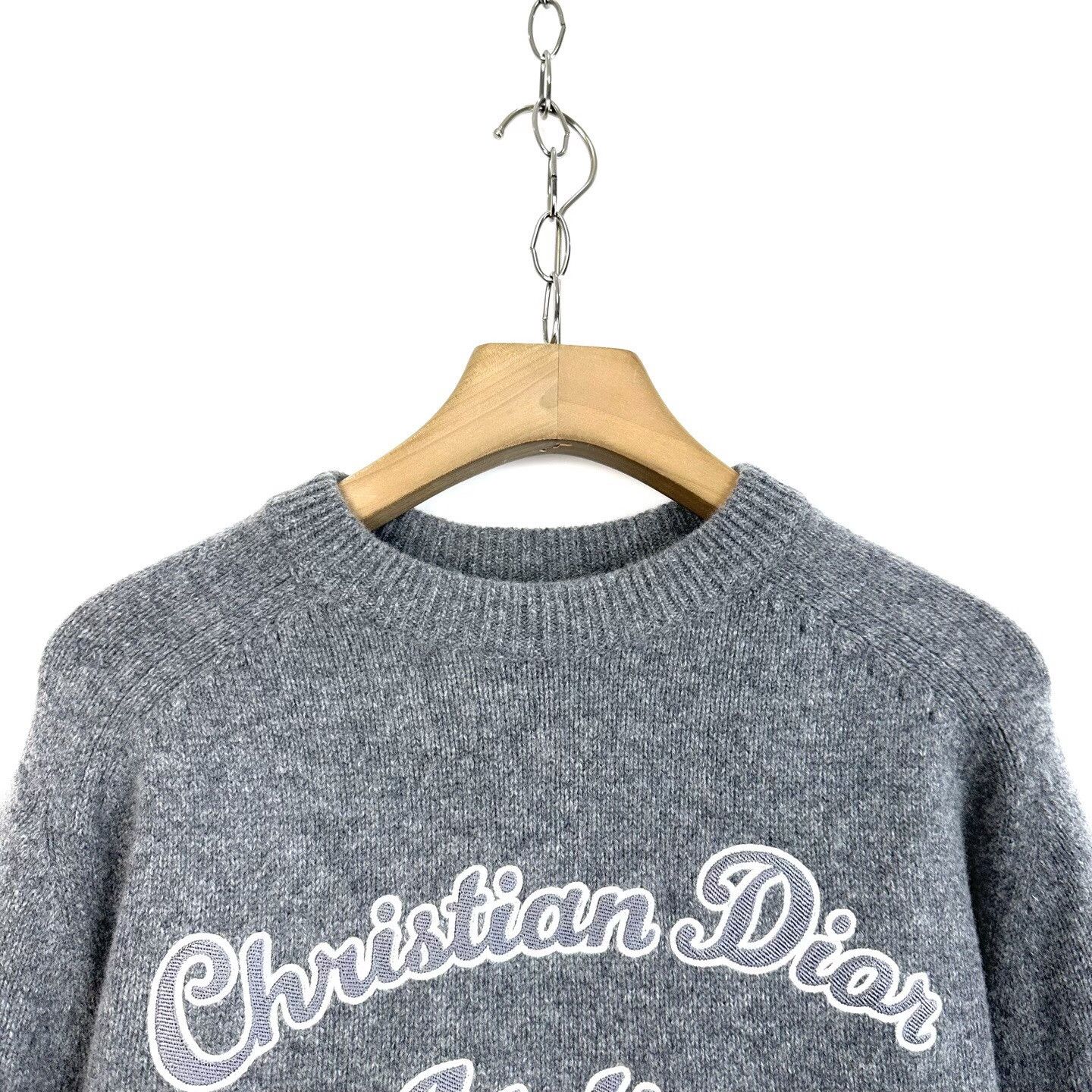 Dior Dior Gray Logo Wool Knit Sweater Size US XXL / EU 58 / 5 - 3 Thumbnail