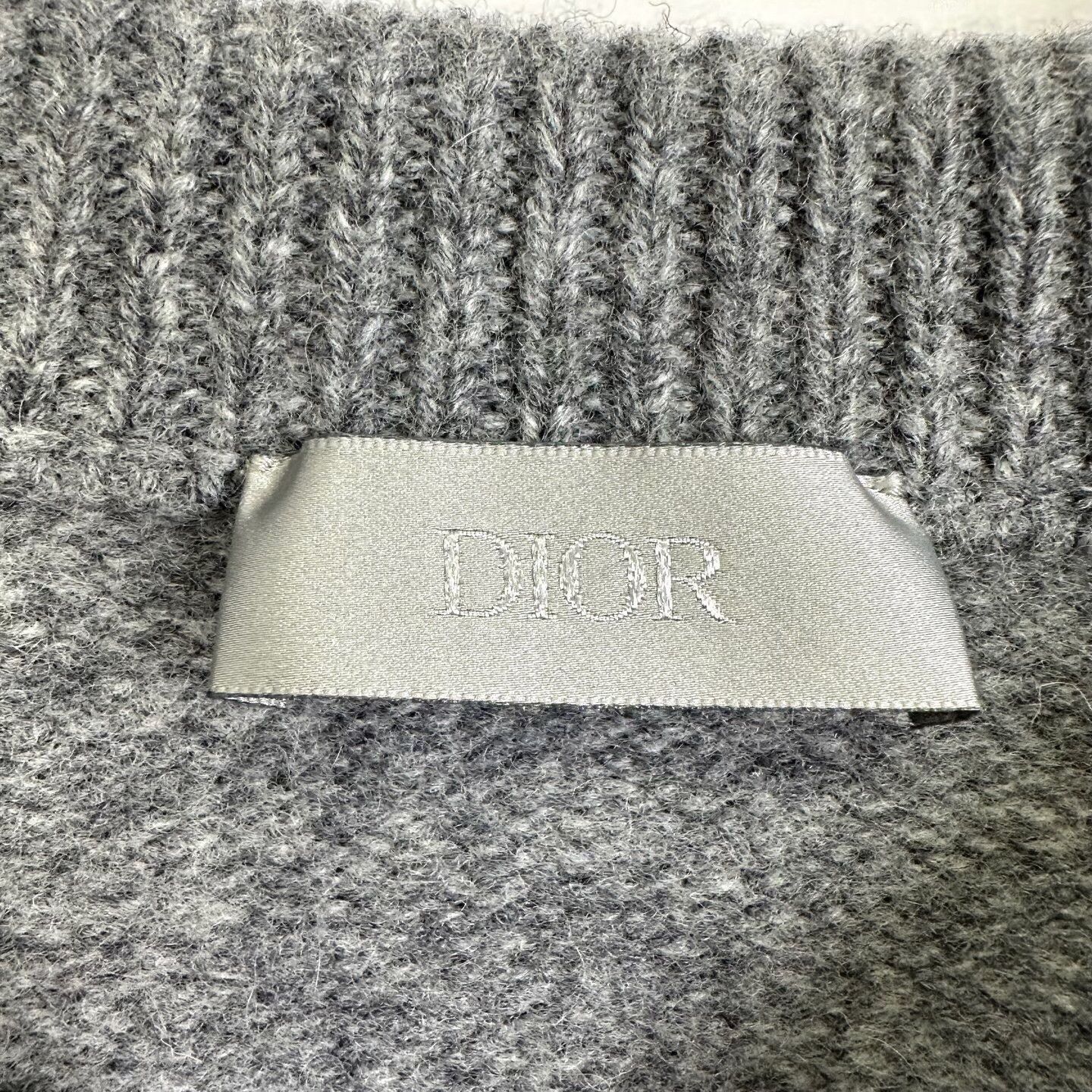 Dior Dior Gray Logo Wool Knit Sweater Size US XXL / EU 58 / 5 - 4 Thumbnail