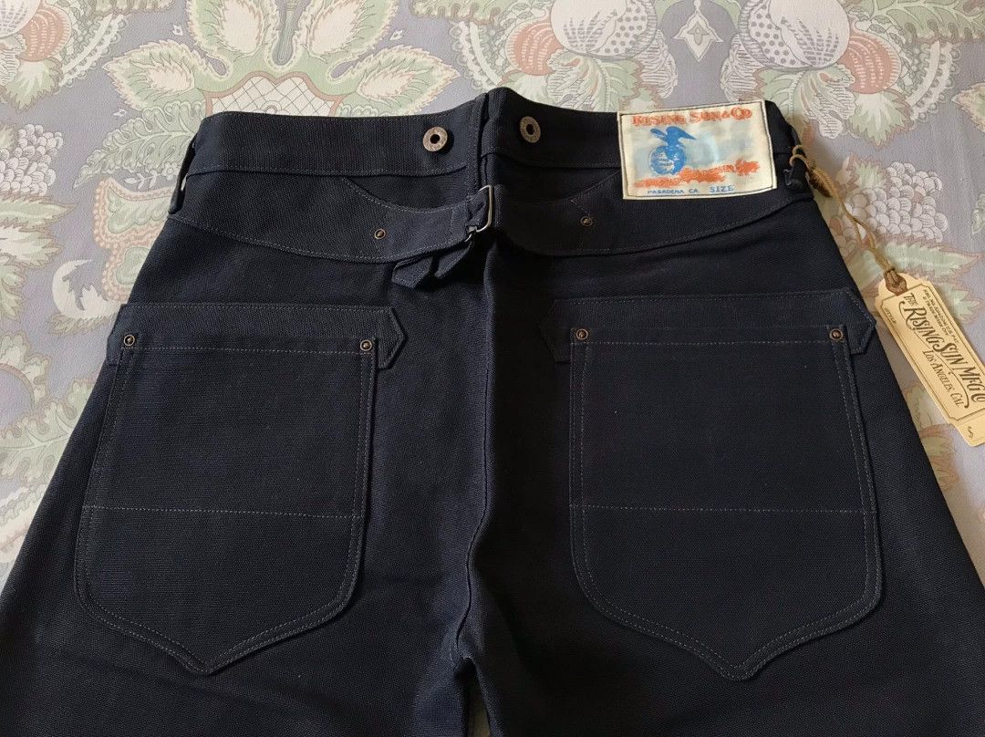 Rising Sun & Co. Rising Sun Blacksmith Navy Canvas Work Pants Size US 29 - 6 Thumbnail