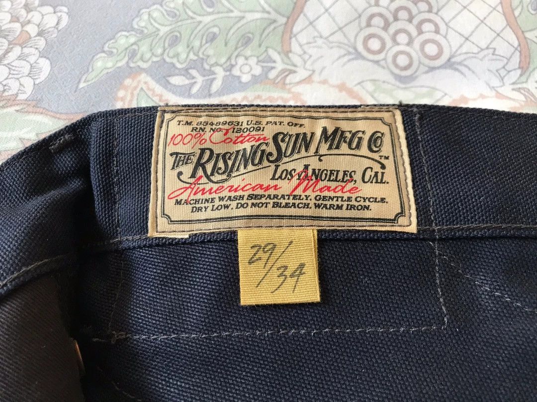 Rising Sun & Co. Rising Sun Blacksmith Navy Canvas Work Pants Size US 29 - 9 Thumbnail