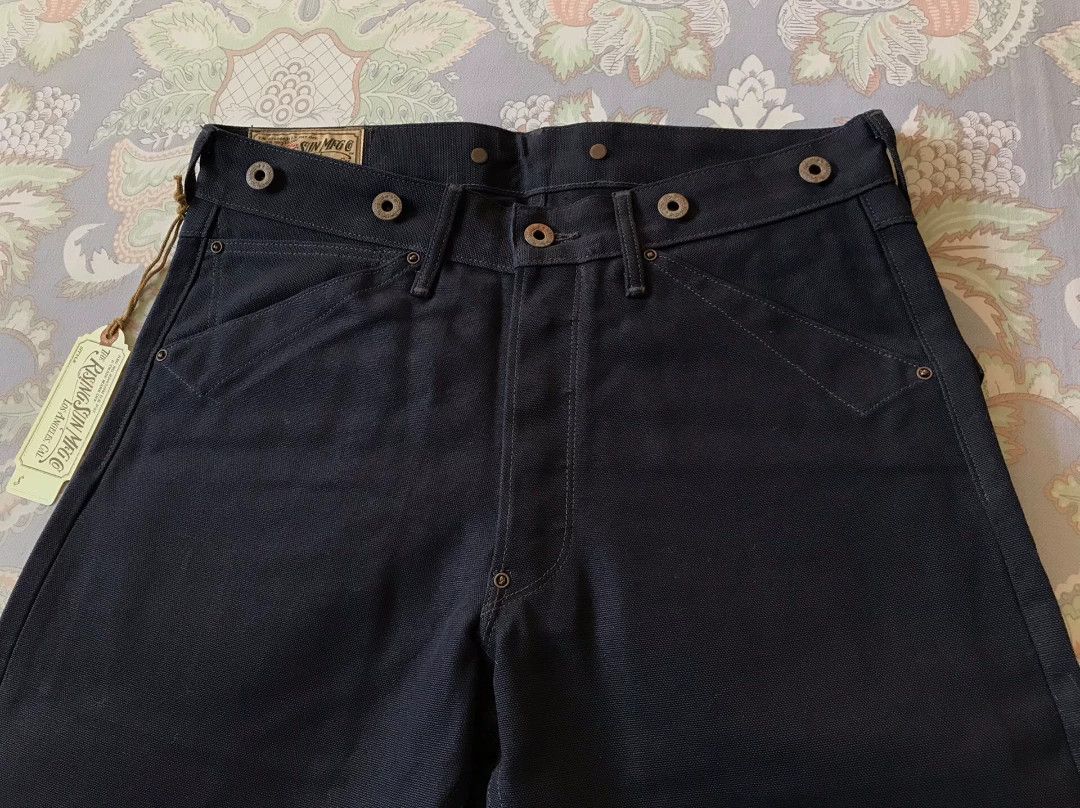 Rising Sun & Co. Rising Sun Blacksmith Navy Canvas Work Pants Size US 29 - 4 Thumbnail