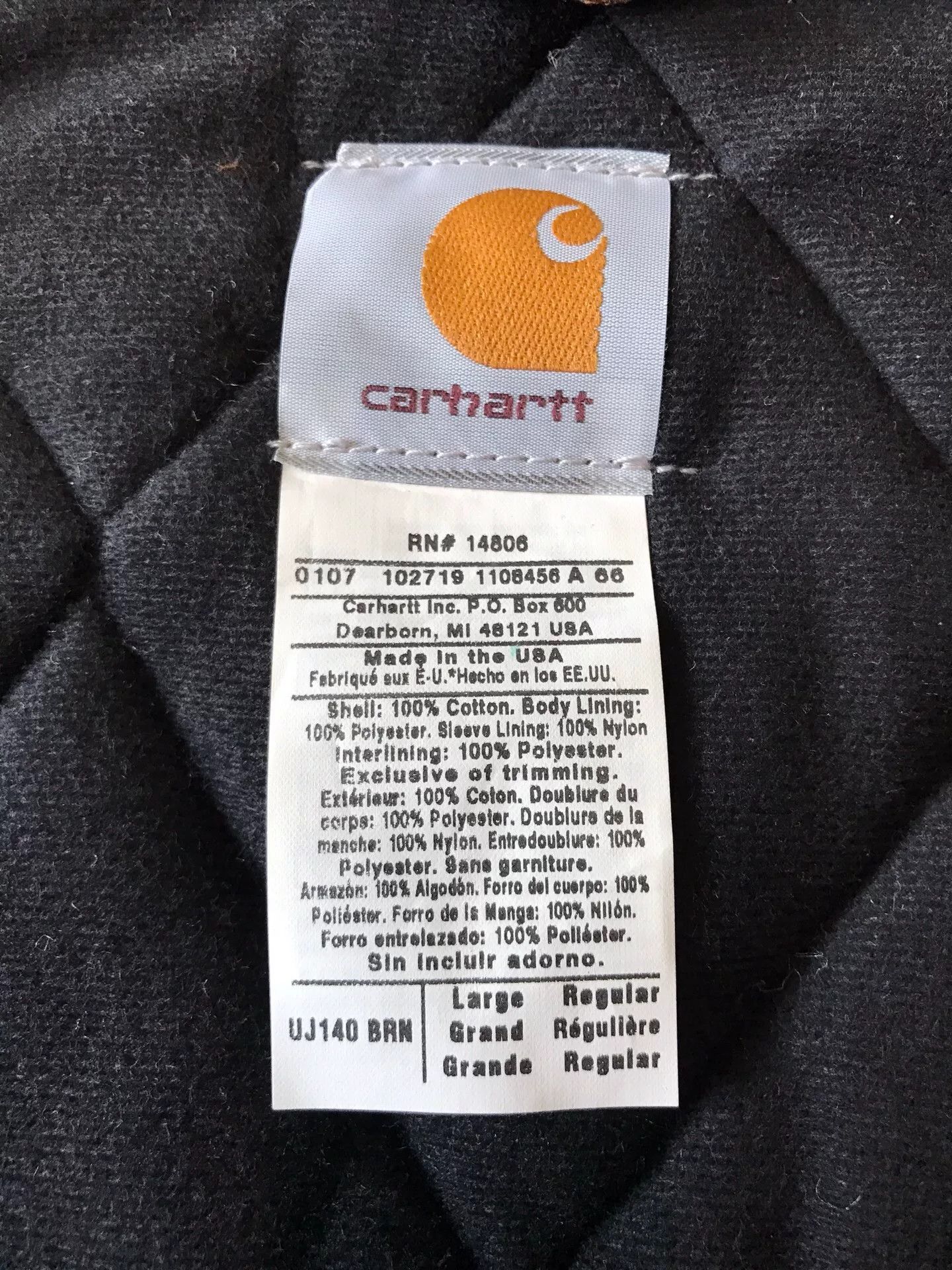 Carhartt Carhartt UJ140 Hooded Work Jacket Size US L / EU 52-54 / 3 - 9 Thumbnail