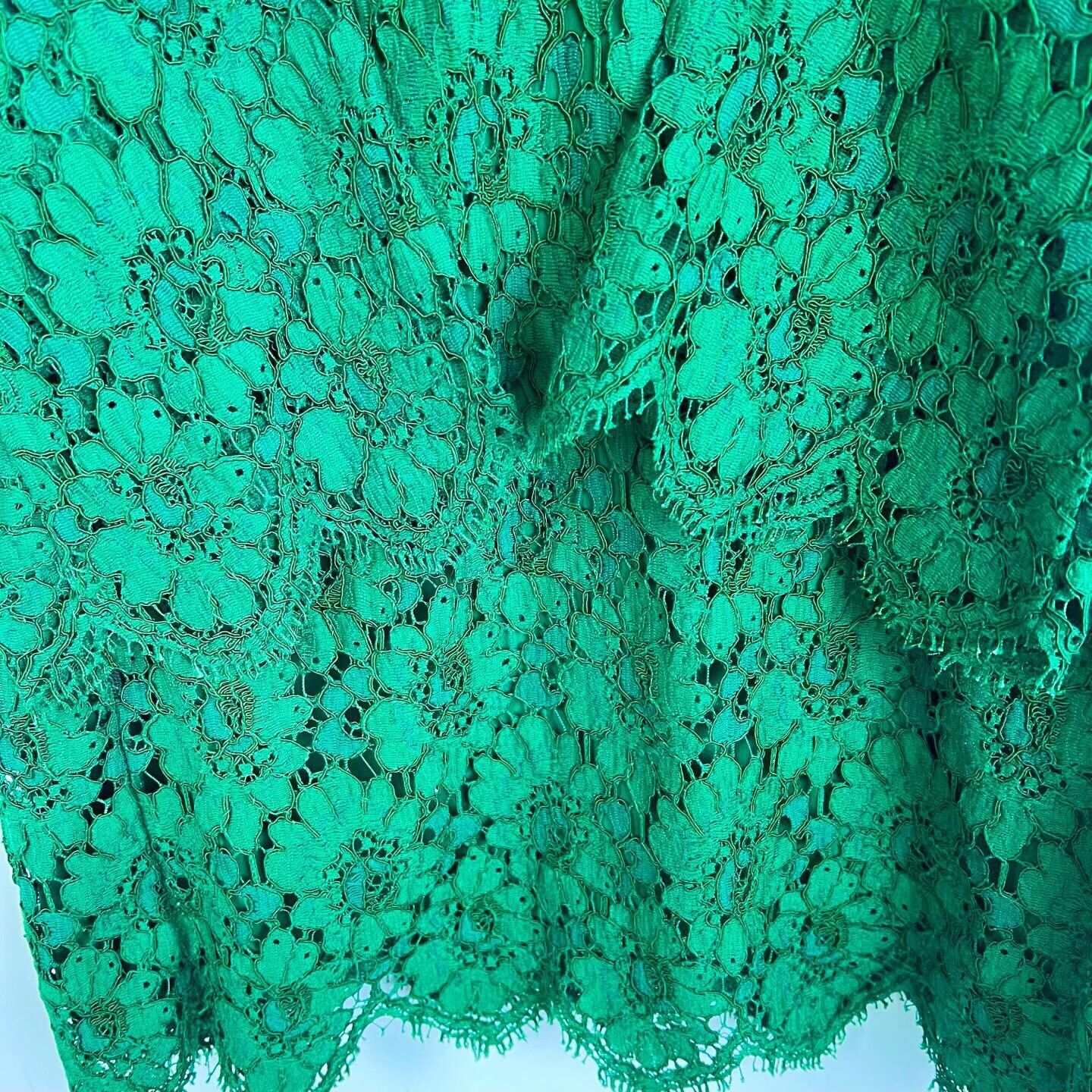 Gucci Gucci Green Floral Lace Zip Long Sleeve Dress Size S / US 4 / IT 40 - 5 Thumbnail
