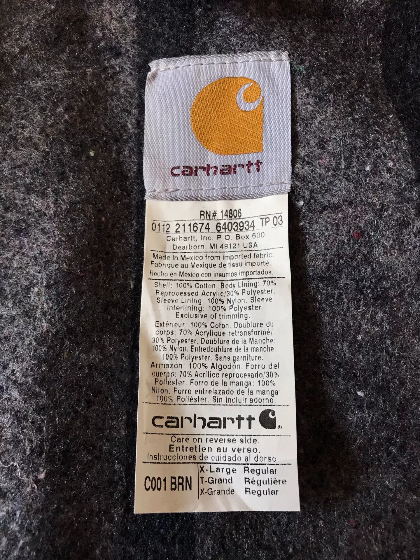 Carhartt Carhartt C001 Brown Canvas Work Jacket Size US XL / EU 56 / 4 - 9 Thumbnail