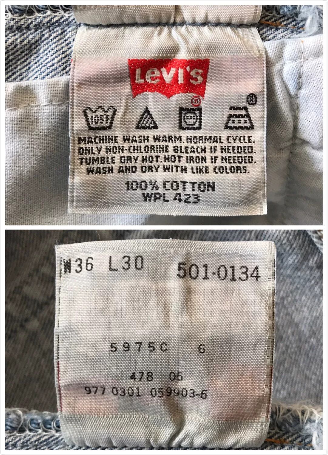 Levi's Levi's 501 Washed Blue Jeans W36L30 Size US 36 / EU 52 - 9 Thumbnail
