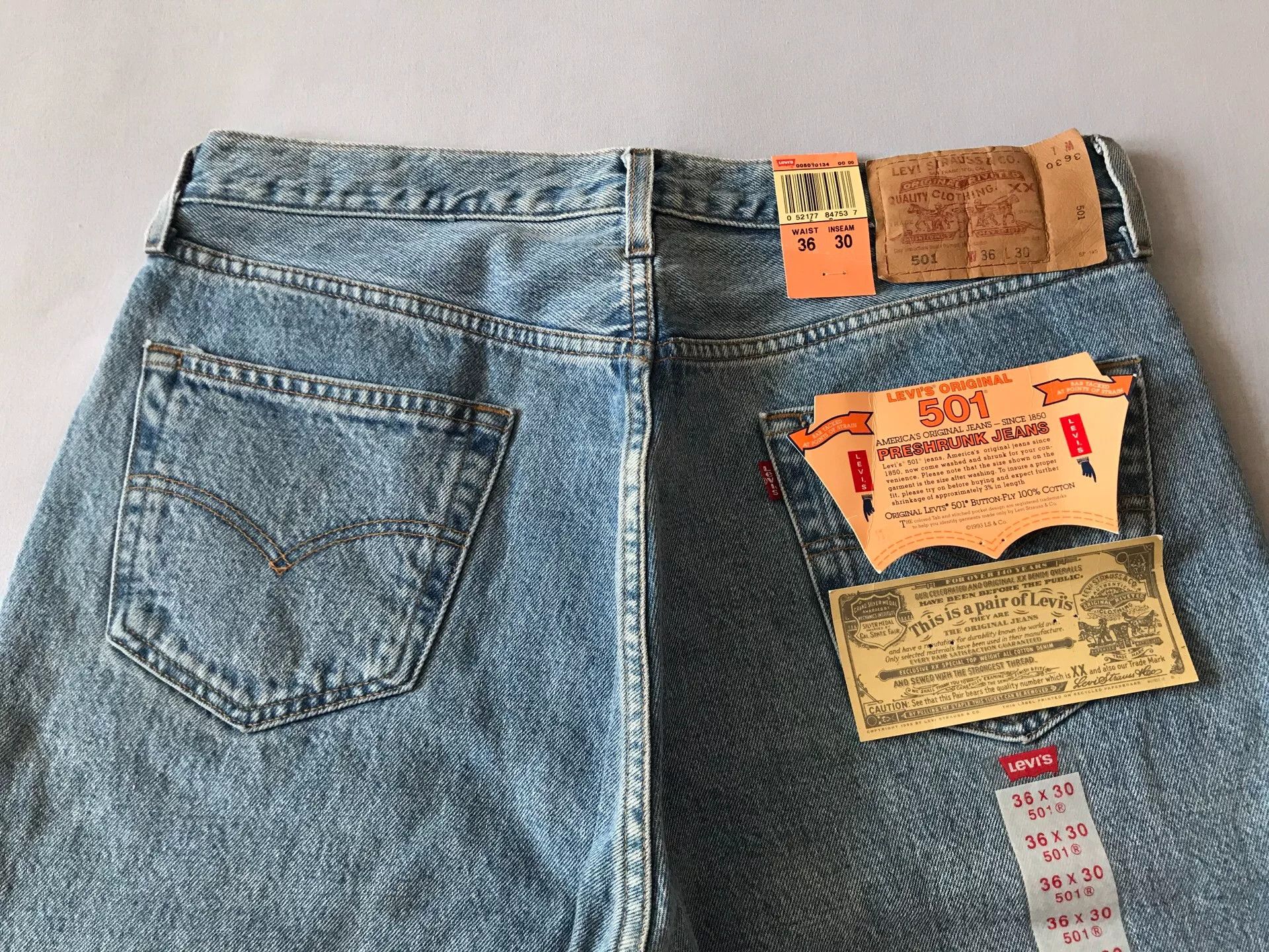 Levi's Levi's 501 Washed Blue Jeans W36L30 Size US 36 / EU 52 - 5 Thumbnail