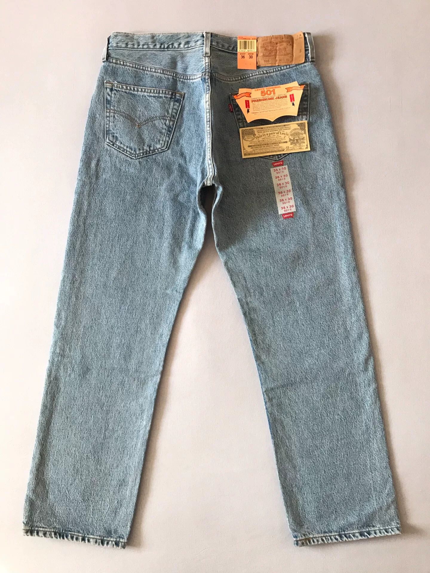 Levi's Levi's 501 Washed Blue Jeans W36L30 Size US 36 / EU 52 - 3 Thumbnail
