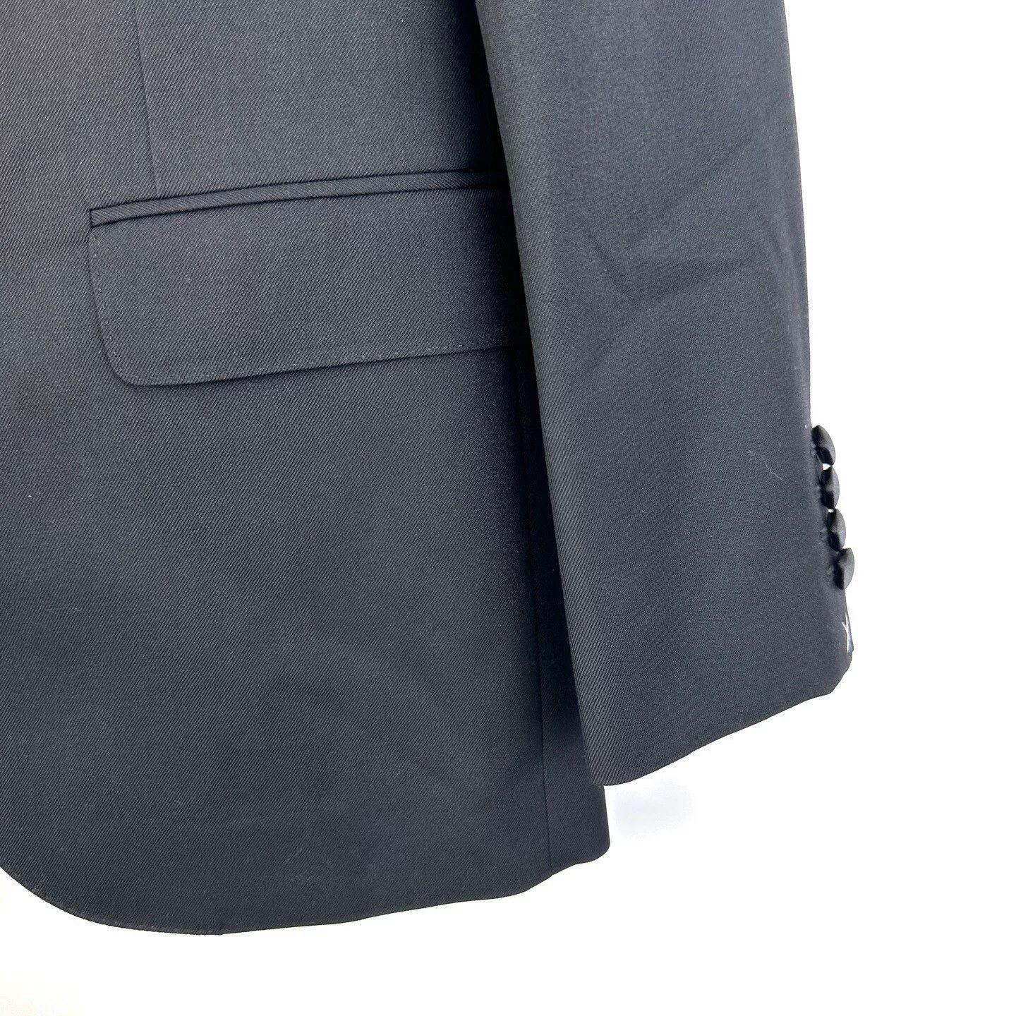 Celine Celine Women's Black Satin Peak Lapel Suit Jacket Size XXS / US 00 / IT 34 - 6 Thumbnail