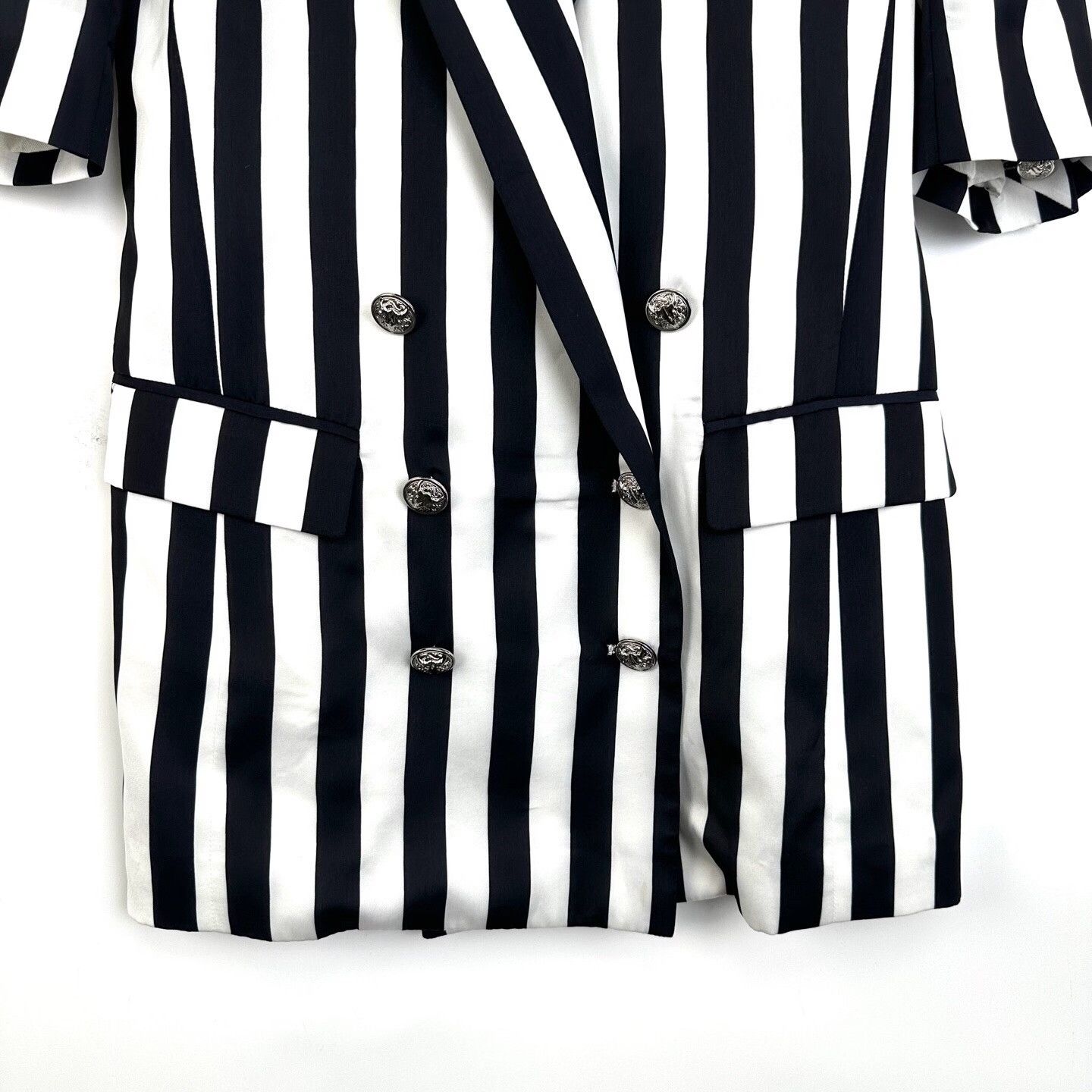 Pierre Balmain Pierre Balmain Women's Black White Stripe Blazer Size XS / US 0-2 / IT 36-38 - 6 Thumbnail