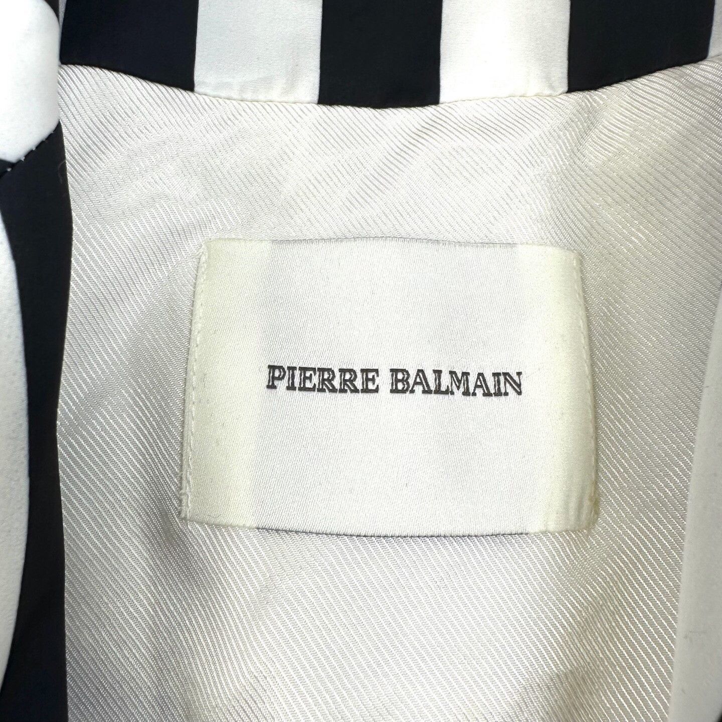 Pierre Balmain Pierre Balmain Women's Black White Stripe Blazer Size XS / US 0-2 / IT 36-38 - 4 Thumbnail