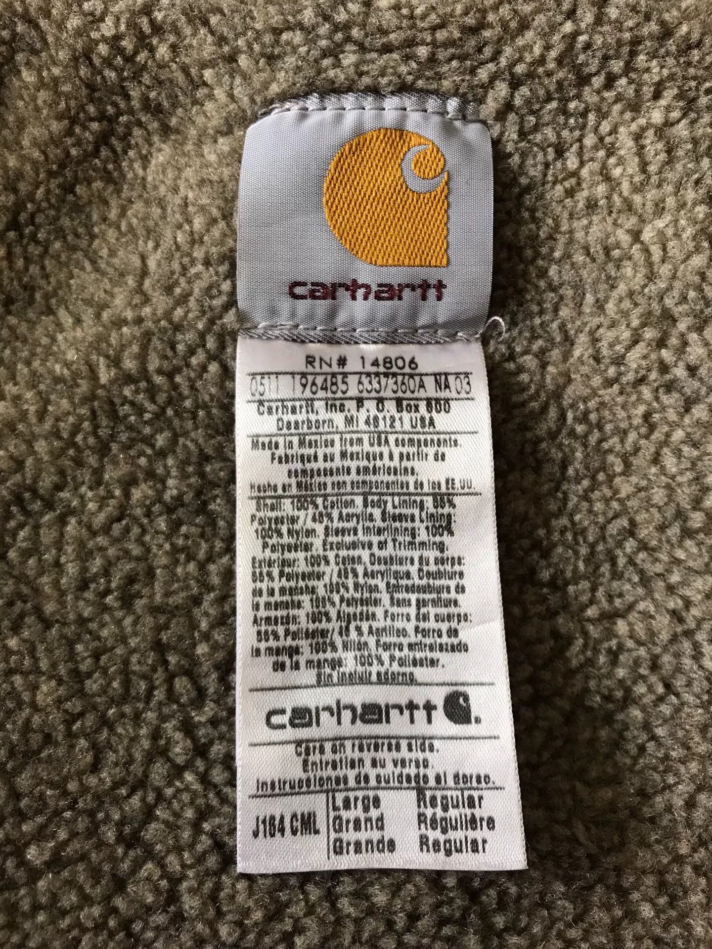 Carhartt Carhartt J164 Washed Canvas Work Jacket Size US L / EU 52-54 / 3 - 9 Thumbnail