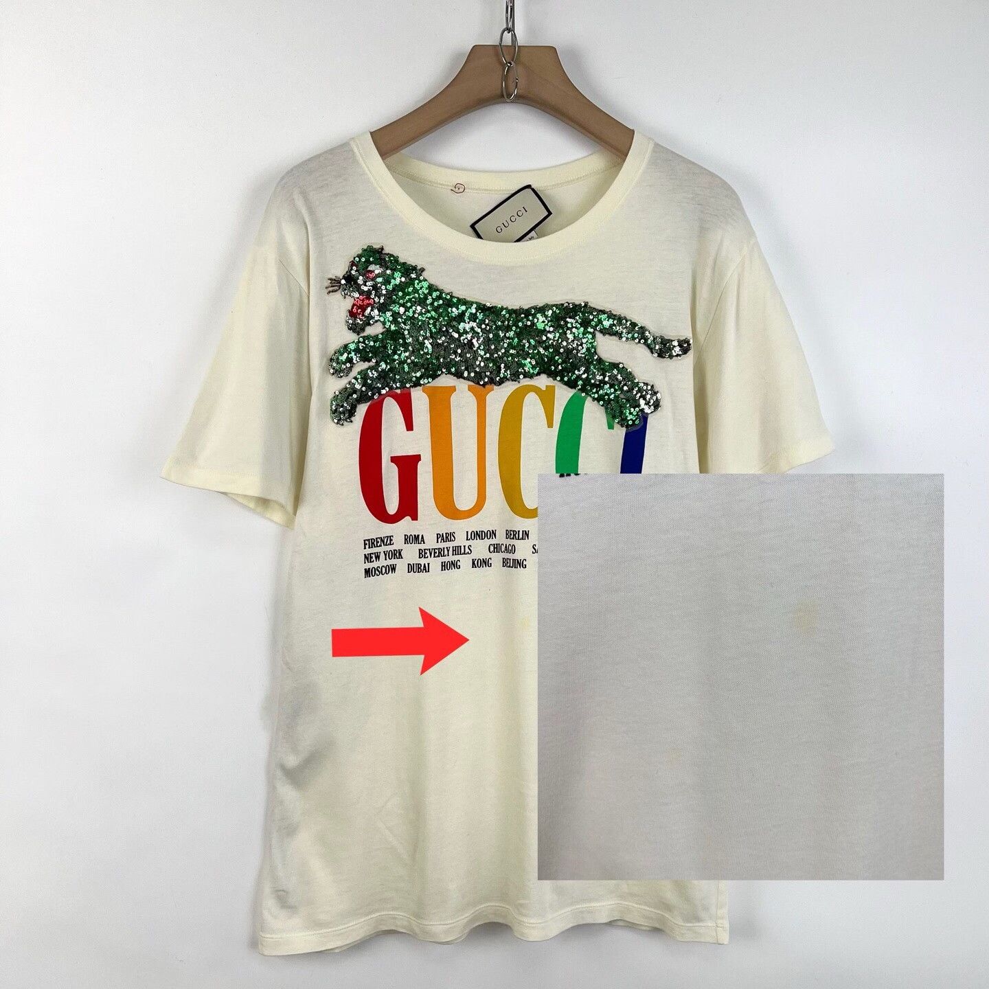 Gucci Gucci Leopard Sequin Logo Short Sleeve Size M / US 6-8 / IT 42-44 - 6 Thumbnail