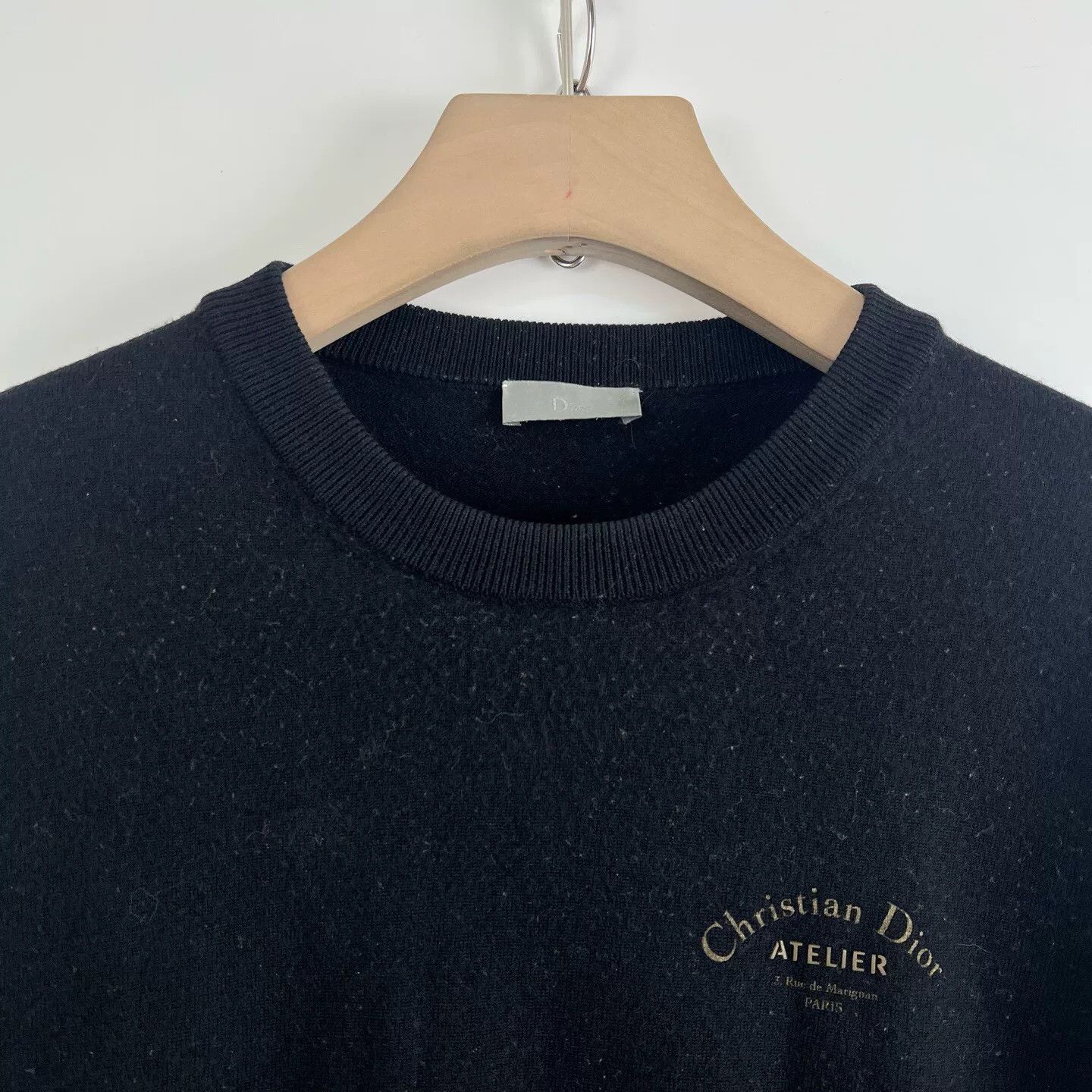 Dior Dior Slogan Series Black Crewneck Sweater Size US L / EU 52-54 / 3 - 3 Thumbnail