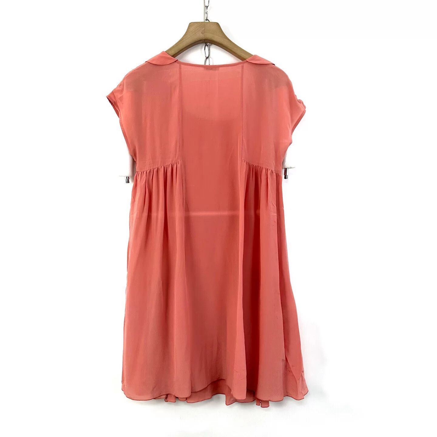 Miu Miu Miu Miu Pink Petal Collar Silk Dress Size S / US 4 / IT 40 - 2 Thumbnail