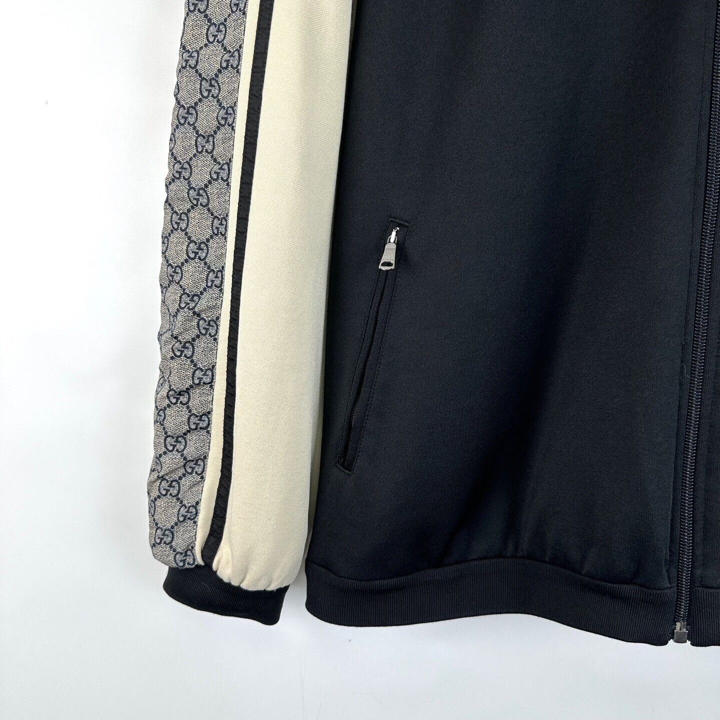 Gucci Gucci Black White Double G Zip Jacket Size US M / EU 48-50 / 2 - 5 Thumbnail