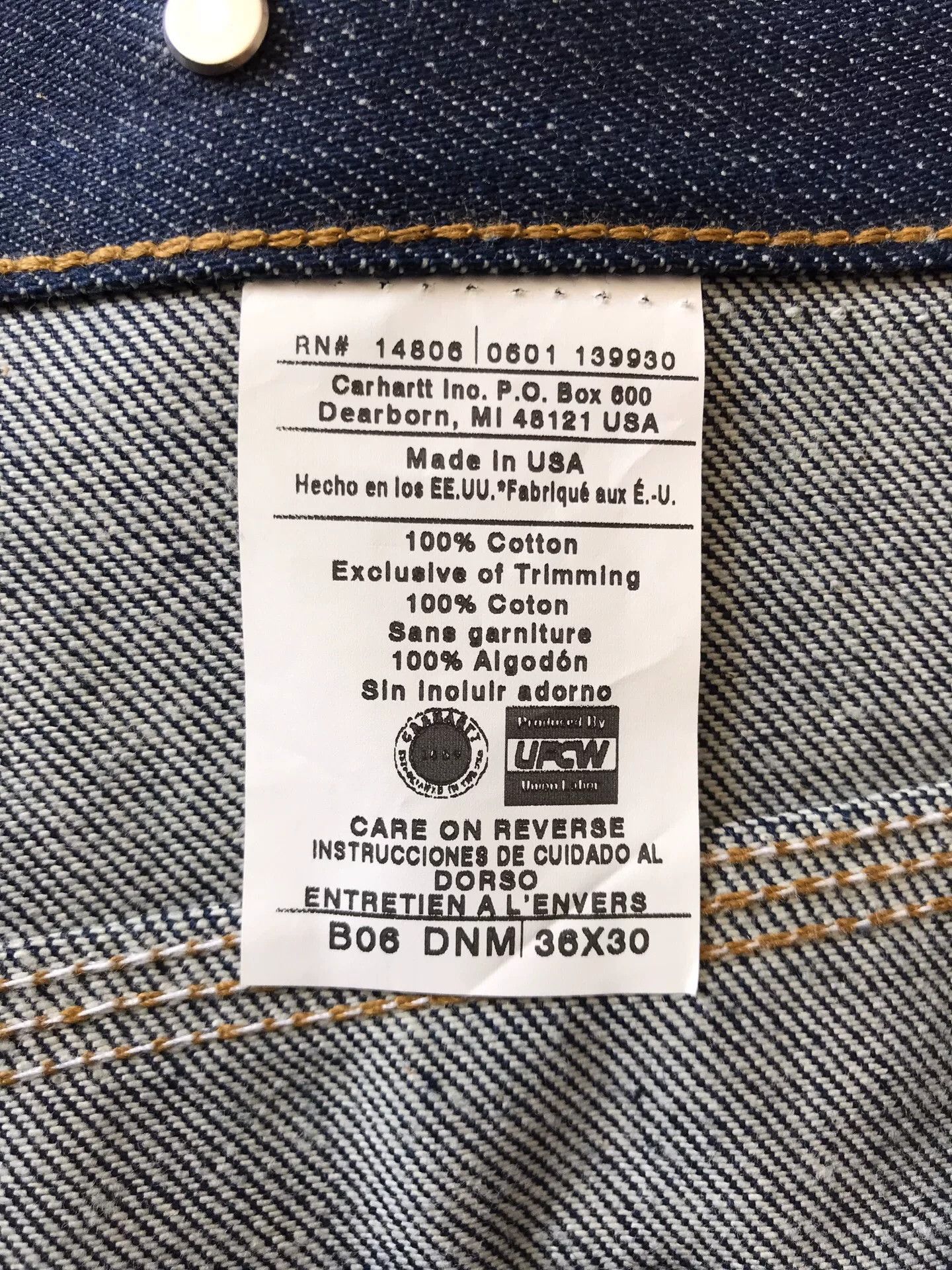 Carhartt Carhartt B06 Raw Denim Jeans W36L30 Size US 36 / EU 52 - 9 Thumbnail