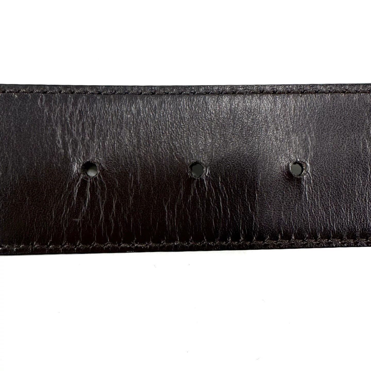 Gucci Gucci Classic Silver Buckle GG Canvas Leather Belt Size ONE SIZE - 6 Thumbnail
