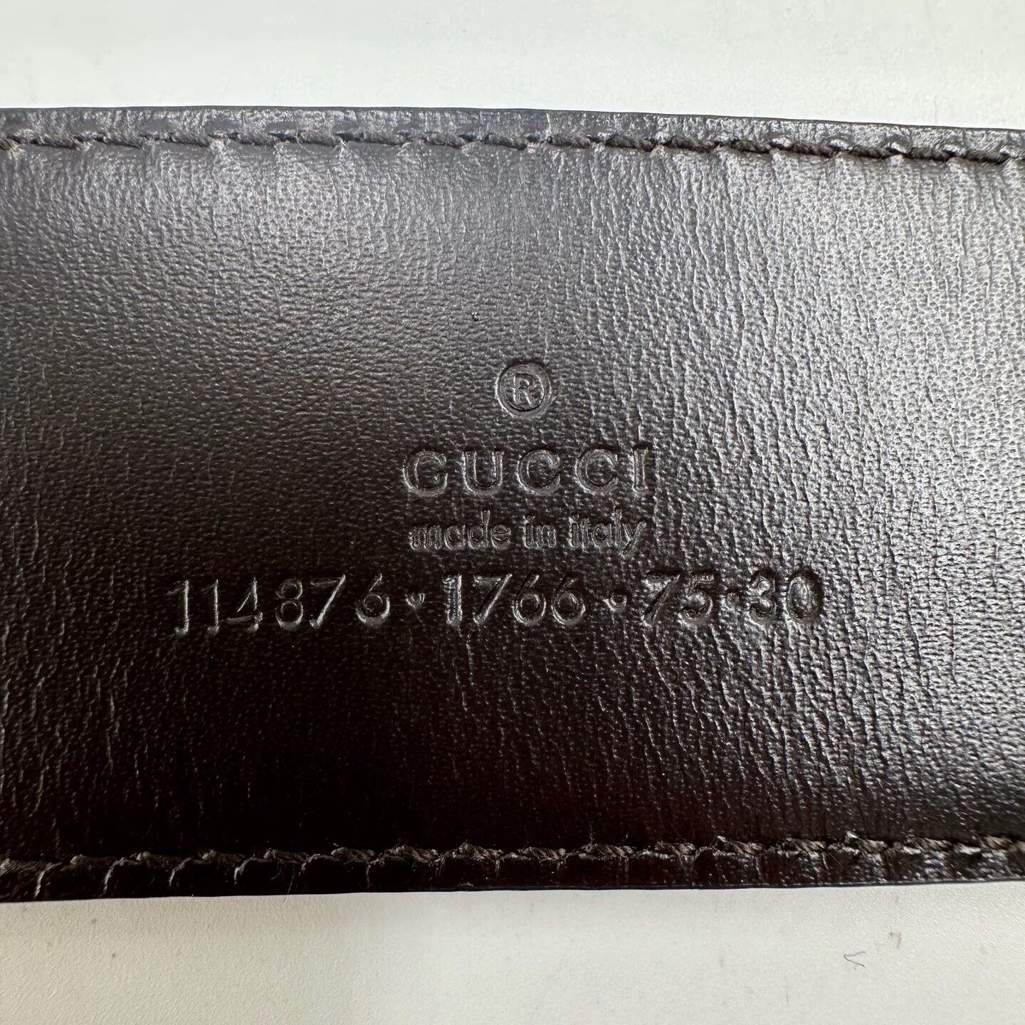Gucci Gucci Classic Silver Buckle GG Canvas Leather Belt Size ONE SIZE - 7 Thumbnail