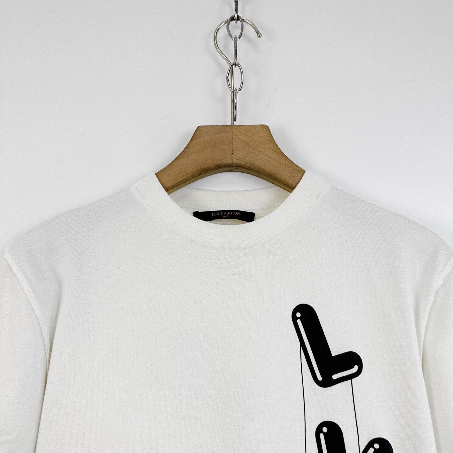 Louis Vuitton Louis Vuitton White Printed Paratrooper T-Shirt Size US XS / EU 42 / 0 - 3 Thumbnail