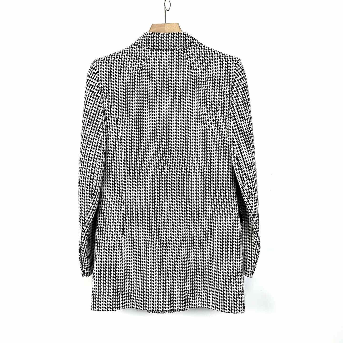 Balenciaga Balenciaga Houndstooth Wool Hourglass Blazer Size XS / US 0-2 / IT 36-38 - 2 Thumbnail