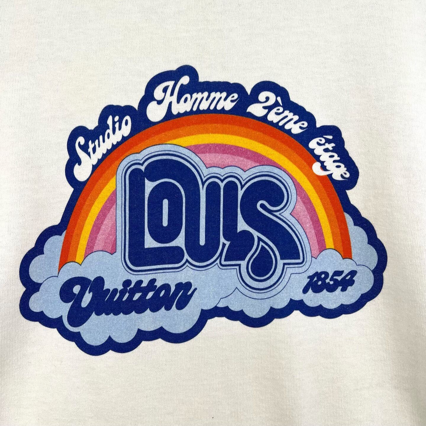 Louis Vuitton Louis Vuitton White Rainbow Letter T-Shirt Size US M / EU 48-50 / 2 - 5 Thumbnail